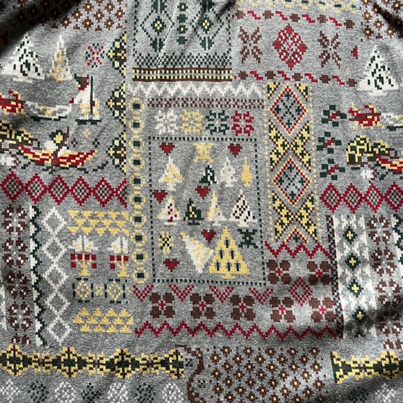 Vintage American Eagle Long Sleeve Polo Shirt Mens Large Holiday Christmas Theme - Picture 4 of 16